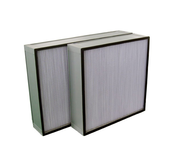 Aluminum frame with separator high efficiency filter